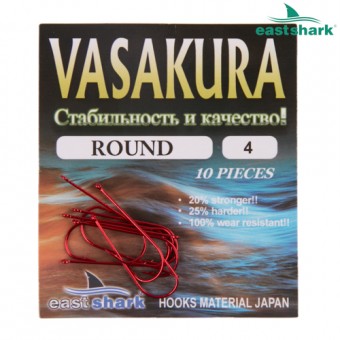 Крючки ROUND Red Vasakura № 5 (уп/10 шт)